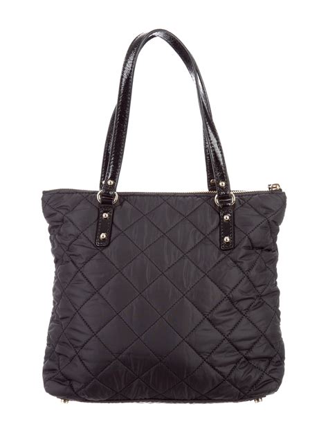 white nylon handbags|black quilted nylon tote bag.